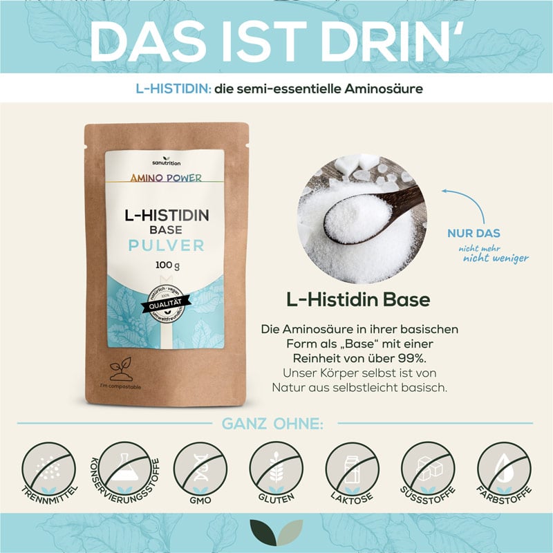 Wirkung von L-Histidin Base Pulver von Sanutrition