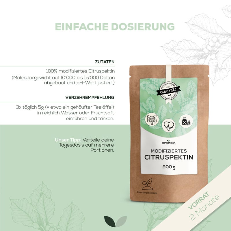 Inhaltsstoffe von Sanutrition modifiziertes Citruspektin